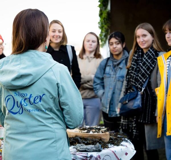 Sligo Oyster Experience Aisling Speaks to tour group