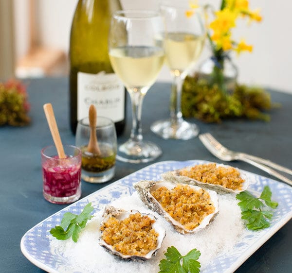 Sligo Oyster Dish with Wine