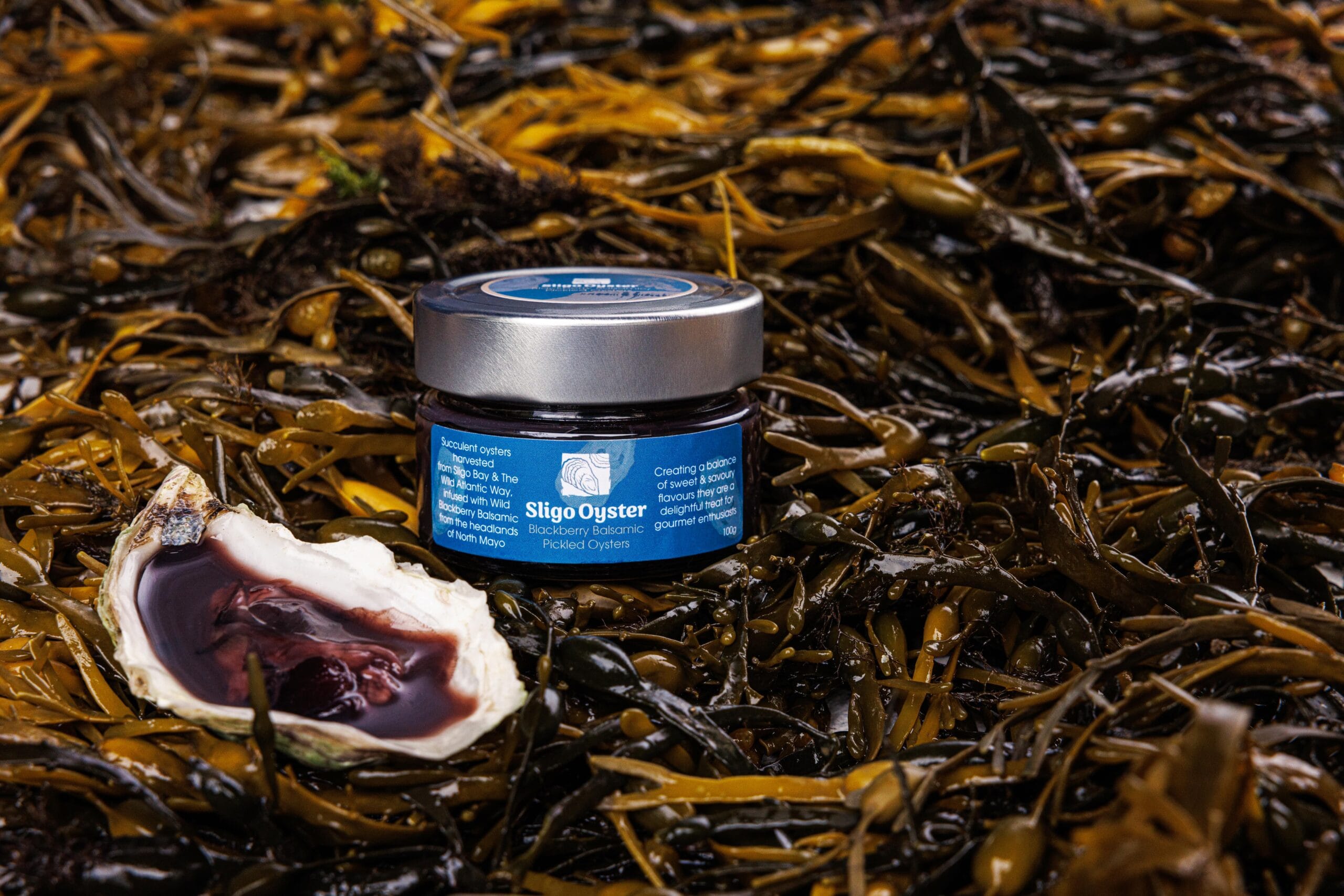 Blackberry Pickled Oyster in Oyster Shell